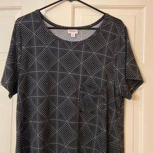 Lula Roe, XL, black and gray dress